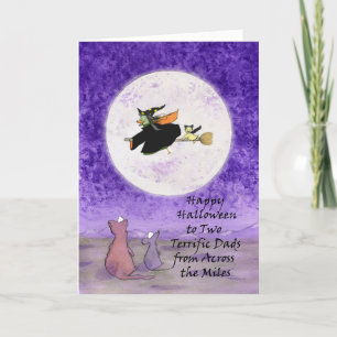 Gay My 2 Dads Halloween Humour Across Miles     Card