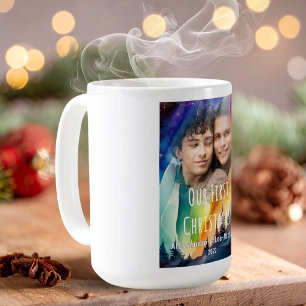 Gay Northern Lights Watercolor Holidays Photo Coffee Mug