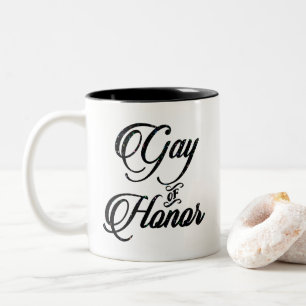 Gay of Honour Bar Bridal Party Custom Keepsake Two-Tone Coffee Mug