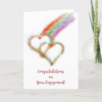 Gay or Lesbian Couple Engagement Congratulations Card