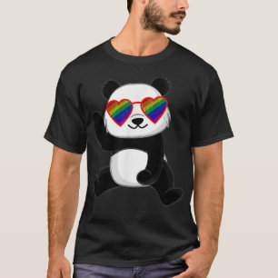 Gay Panda Queer Pride Stuff LGBTQ Teens Rainbow Su T-Shirt
