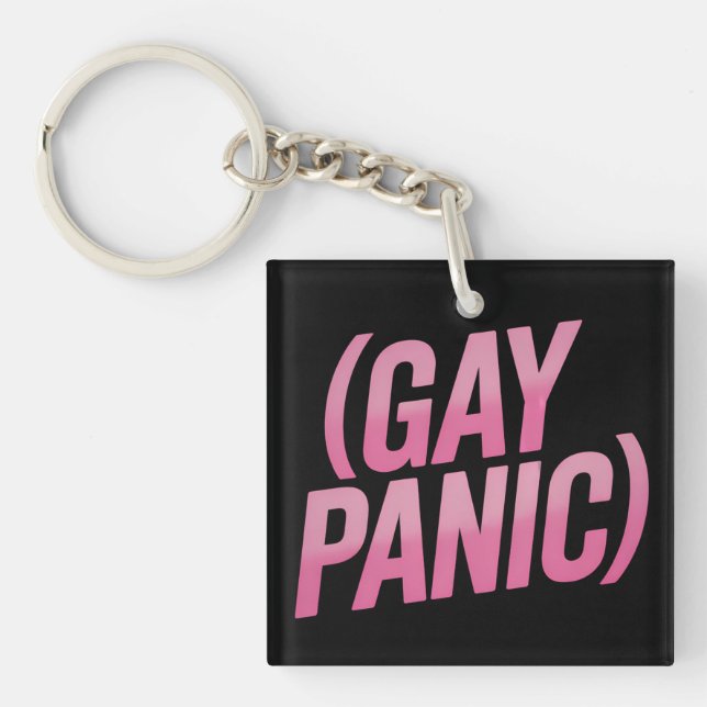 Gay Panic LGBTQ Protest Pride Key Ring (Front)