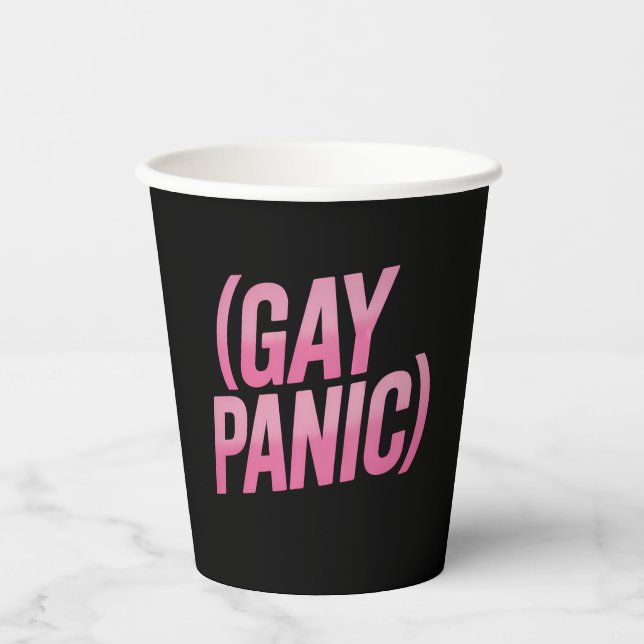 Gay Panic LGBTQ Protest Pride Paper Cups (Front)