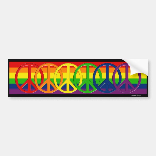 Gay Peace Bumper Sticker (Front)