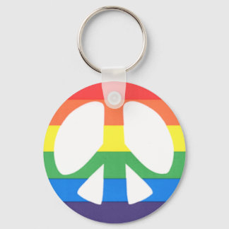 gay peace key ring