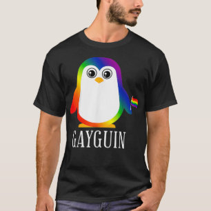Gay Penguin Rainbow Pride Flag LGBTQ Cool LGBT All T-Shirt