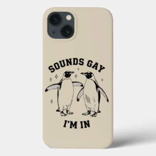Gay Penguin Sounds Gay I'm In Vintage Queer Lgbtq  iPhone 13 Case