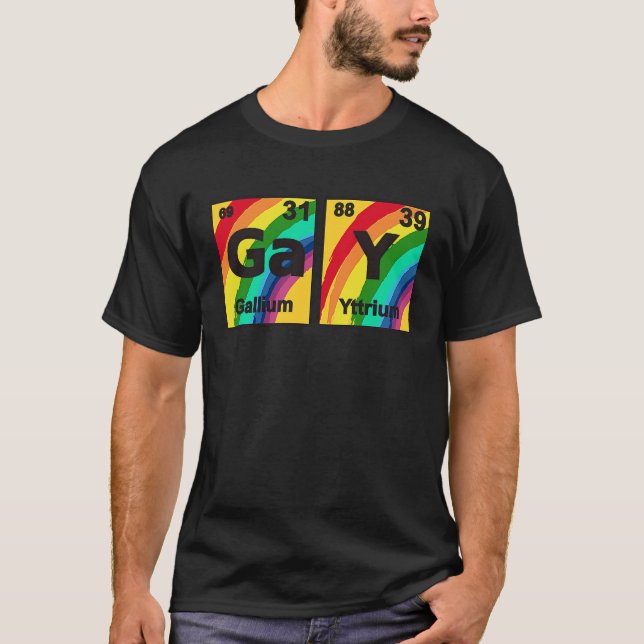 Gay Periodic Table LGBTQ Gay Lesbian Pride For Men T-Shirt (Front)