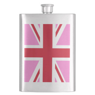Gay Pink UK Pride Flag Hip Flask