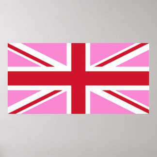 Gay Pink UK Pride Flag Poster