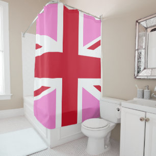 Gay Pink UK Pride Flag Shower Curtain
