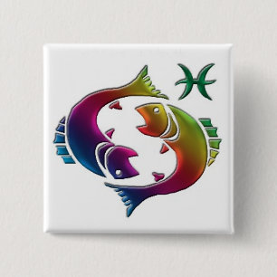 Gay Pisces Button