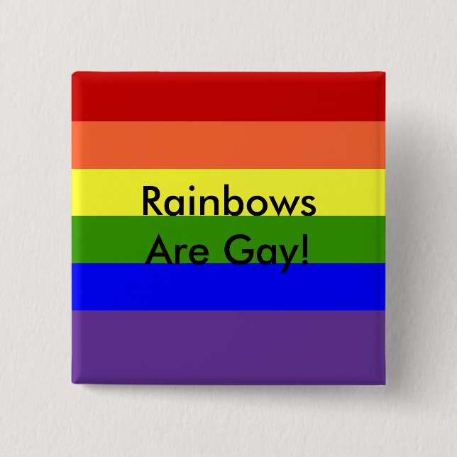 Gay Pride 15 Cm Square Badge (Front)