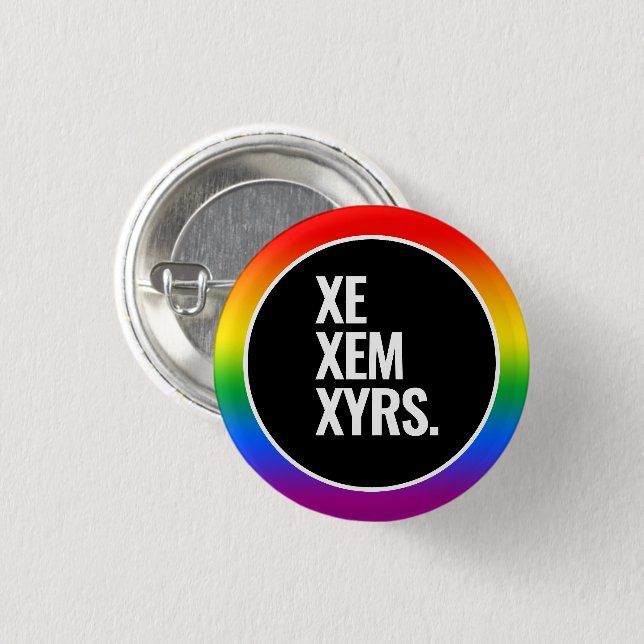 Gay Pride 3 Cm Round Badge (Front & Back)