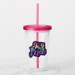 Gay Pride Acrylic Tumbler