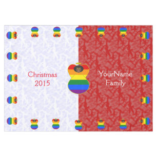 Gay Pride African Angel Flag Red White Personalise Tablecloth