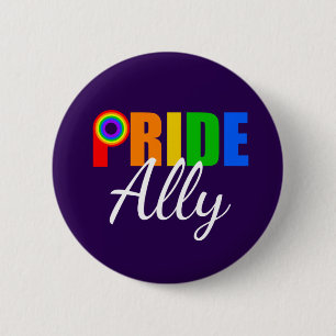 Gay Pride Ally LGBTQ Rainbow Alliance 6 Cm Round Badge