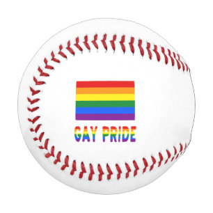 Gay Pride and Rainbow Flag with Your Name Baseball