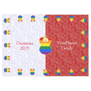 Gay Pride Angel Blonde Hair Red and White Personal Tablecloth