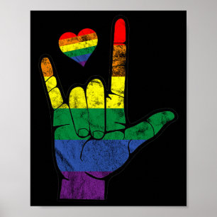 Gay Pride ASL Sign Languages LGBT Deaf Awareness M