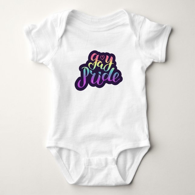 Gay Pride Baby Bodysuit (Front)