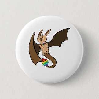Gay Pride Bat Dragon 6 Cm Round Badge