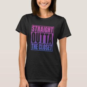 Gay Pride Bisexual Flag - Straight Outta The Close T-Shirt