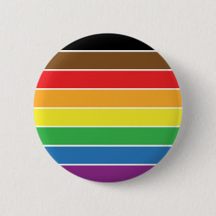 Gay Pride - BLM Gay Pride Flag - Rainbow Stripe 6 Cm Round Badge