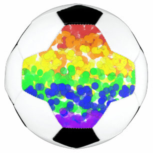 Gay Pride Bokeh Flag Necklace Soccer Ball