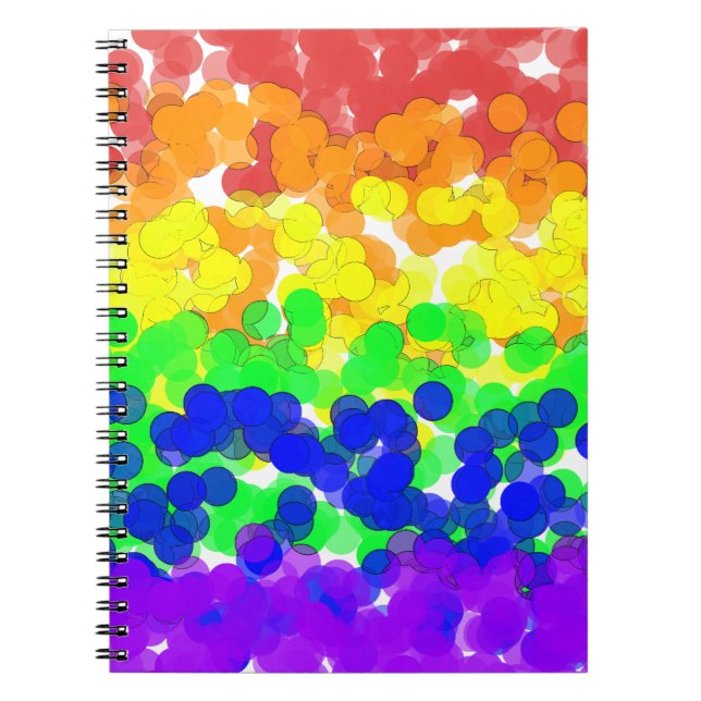 Gay Pride Bokeh Flag  Notebook (Front)