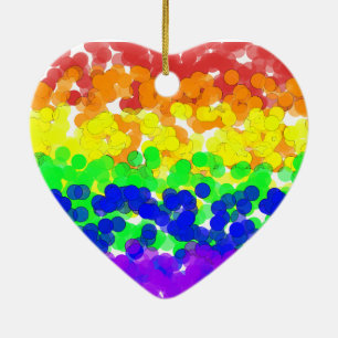 Gay Pride Bokeh Flag ornament