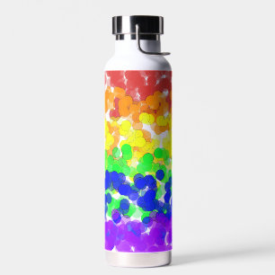 Gay Pride Bokeh Flag Water Bottle