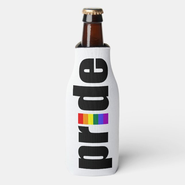 Gay Pride Bottle Cooler (Bottle Front)