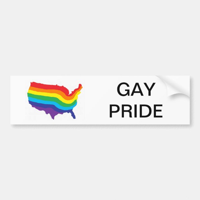 GAY PRIDE BUMPER STICKER (Front)