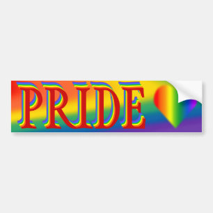 Gay Pride Bumper Sticker Rainbow Love Sticker
