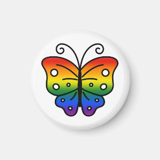 Gay Pride Butterfly Magnet
