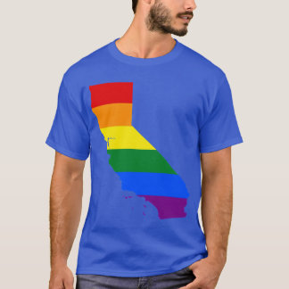 Gay Pride California LGBT Rainbow Flag Shirt Los A
