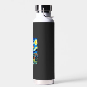 Gay Pride Cat Art Cat Starry Night Style LGBTQ Pri Water Bottle