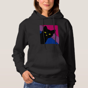 Gay Pride Cat Bisexual Rainbow Flag LGBTQ Cat Mom Hoodie