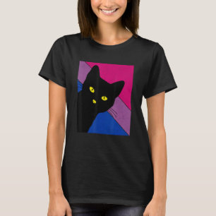 Gay Pride Cat Bisexual Rainbow Flag LGBTQ Cat Mom  T-Shirt