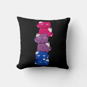 Gay Pride Cat LGBT Kawaii Cats Pile Cute Anime Rai Cushion