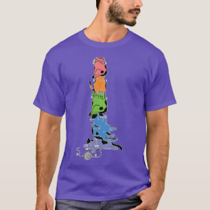 Gay Pride Cat LGBT Kawaii Cats Pile Cute Anime Rai T-Shirt