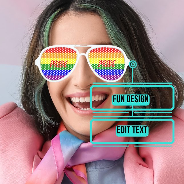 Gay Pride Celebration Aviator Sunglasses (Please enjoy our design and see the others in the collection.)