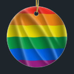 GAY PRIDE CERAMIC ORNAMENT<br><div class="desc">Gay Ornaments</div>