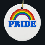 GAY PRIDE CERAMIC ORNAMENT<br><div class="desc">Shop Gay Ornaments,  Gay Posters,  Gay T-shirts,  Gay Hoodies,  Gay Stickers,  Gay Buttons and Gay Novelty gifts from http://www.GlbtShirts.com</div>