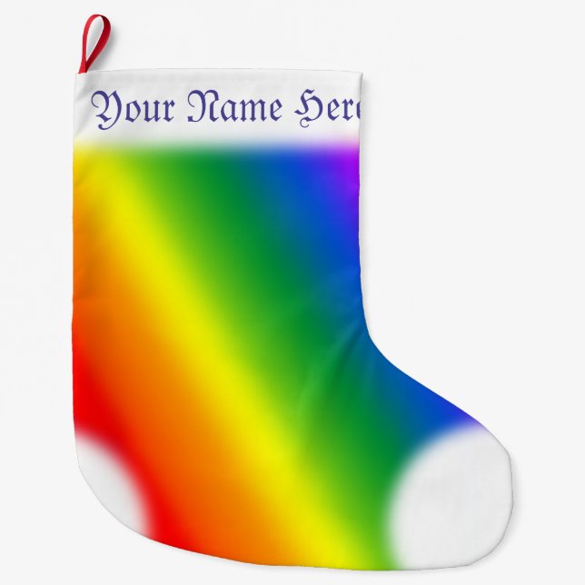Gay Pride Christmas Stocking Rainbow Stockings (Front)