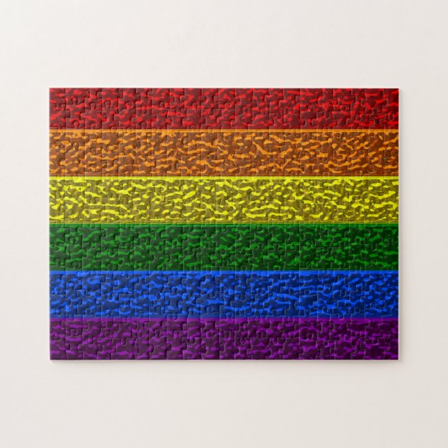 Gay Pride Chrome Flag Jigsaw Puzzle (Horizontal)
