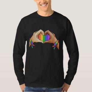 Gay Pride Clothing LGBT Rainbow Flag Heart Unicorn T-Shirt