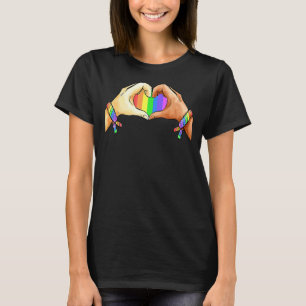 Gay Pride Clothing Lgbt Rainbow Flag Heart Unity T-Shirt