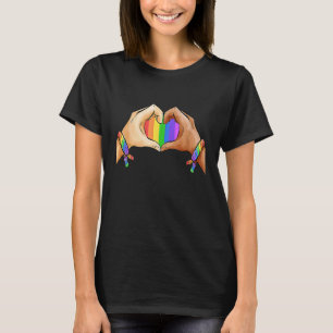 Gay Pride Clothing Lgbt Rainbow Flag Tee Heart Uni